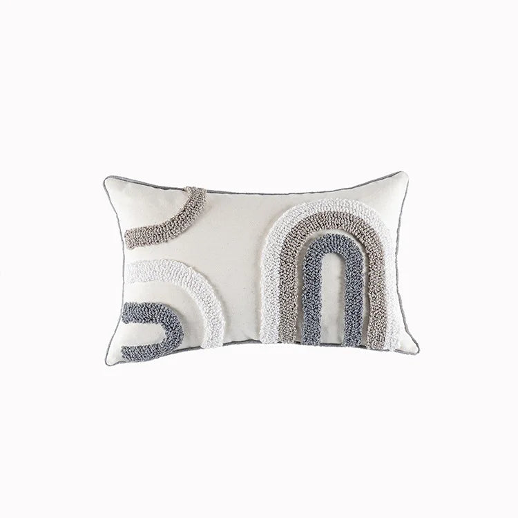 DecorBites™ Geometric Embroidery Cushion Cover with Tassel, Home Decor Pillowcase, Various Sizes