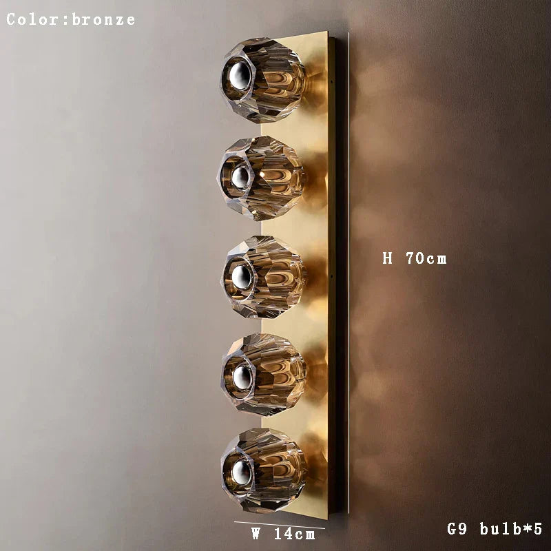 DecorBites™ Crystal Luxury Wall Lamp for Modern TV Background and Living Room Décor