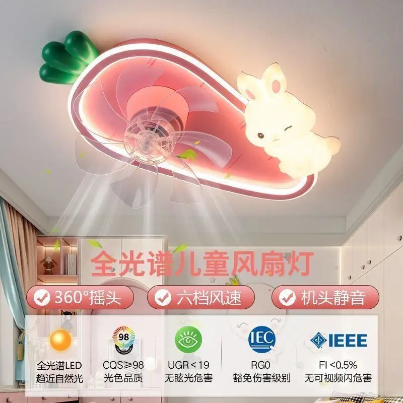 DecorBites™ Girls Bedroom 360 Fan Light - 2024 New Design