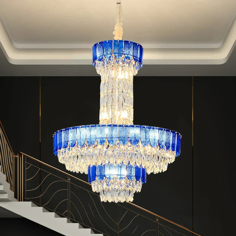 DecorBites™ Crystal Chandelier: Postmodern Multi-layer Luxury for Villa, Hotel Lobby, and Living Room