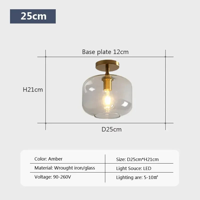 DecorBites™ LED Glass Ceiling Light Chandeliers for Modern Living Room, Bedroom, Dining Room, and Corridor