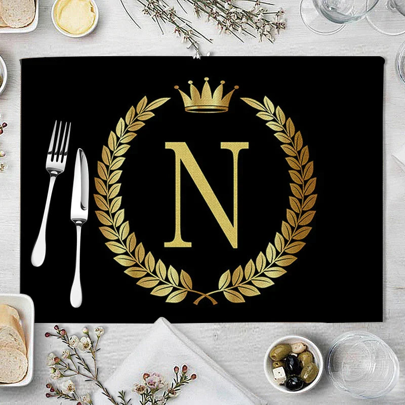 DecorBites™ Kitchen Table Mats Set of 4, 42*32cm, Cotton Linen Coasters for Dining Home Decor