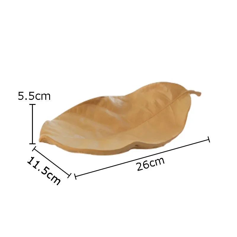 DecorBites™ Leaves Tray Jewelry Stand - Multicolour Earrings & Necklace Display Plate