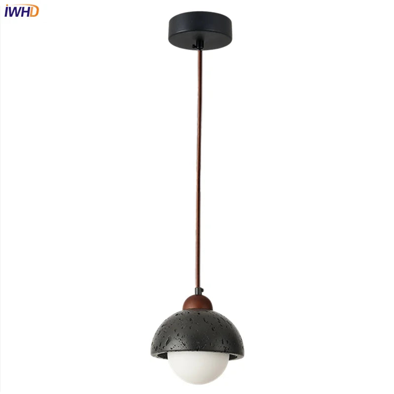 DecorBites™ Black Travertine LED Pendant Lamp for Dining Living Room Bedroom and Cafe