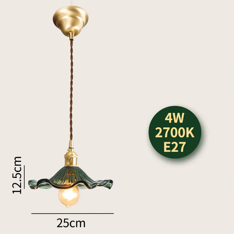 DecorBites™ Glass Lamp LED Pendant Light Fixture with Copper Socket for Nordic Modern Home Decor