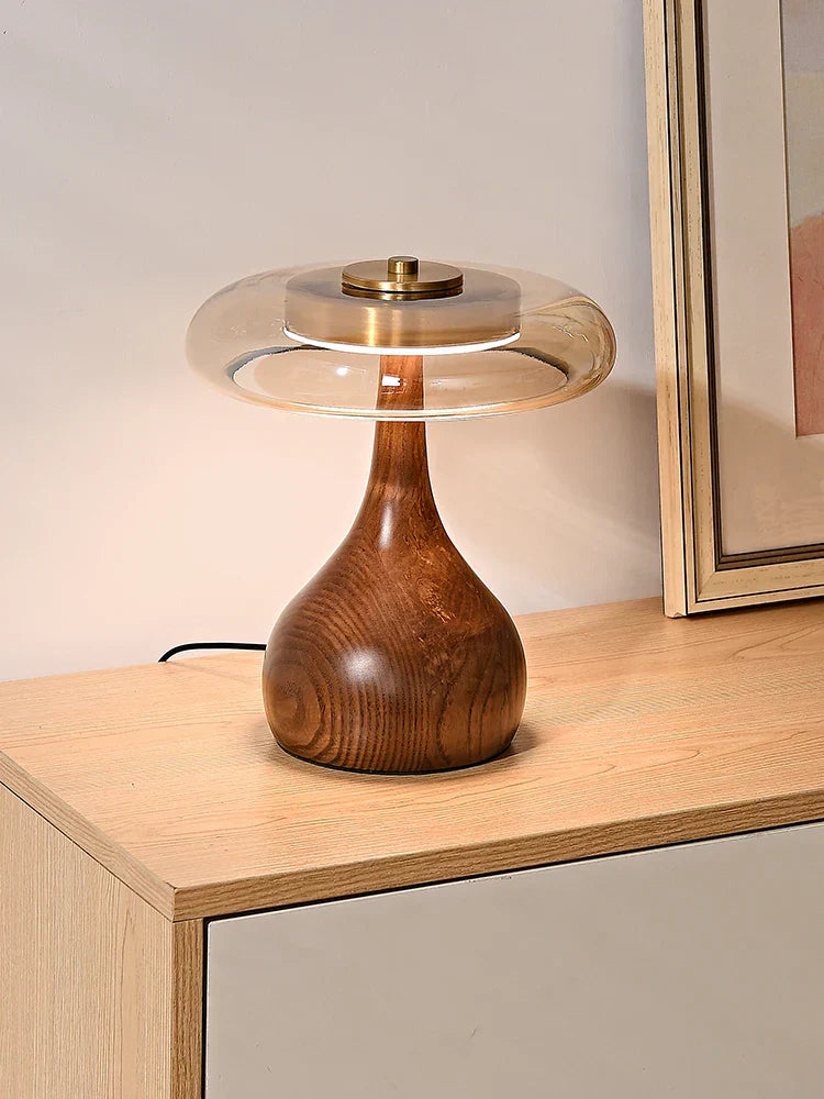 DecorBites™ Andi Walnut Table Lamp for Living Room Bedroom Study Hotel Creative French Style