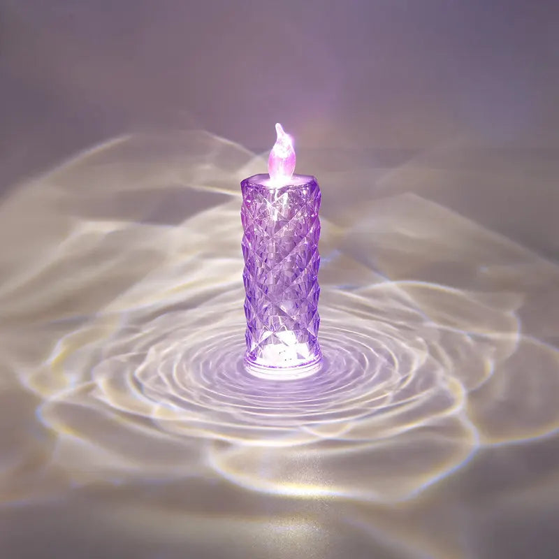 DecorBites™ Crystal Rose Dioptric LED Night Light for Bedroom Dinner Dating Party