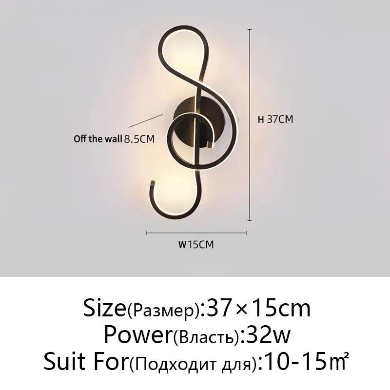 DecorBites™ LED Wall Lamps Modern Minimalist Bedroom Living Room Lighting Black White