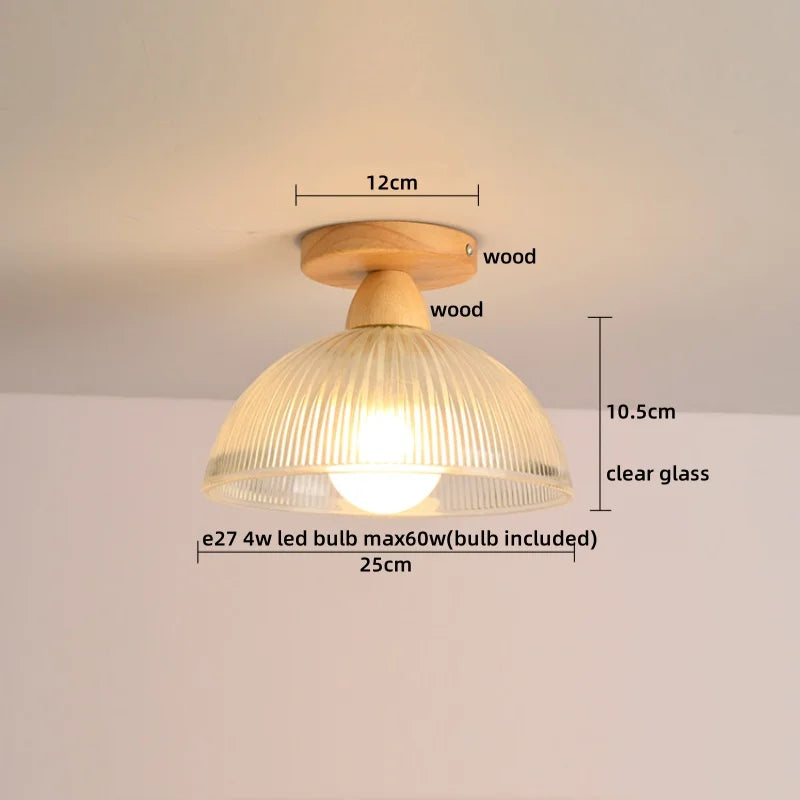 DecorBites™ Brass Glass Ceiling Lamp Modern LED Light Fixture - Elegant Home Decor