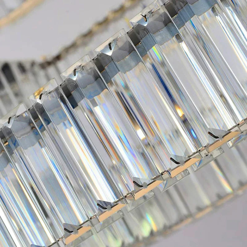DecorBites™ Crystal Chandelier: Luxury Living Room & Bedroom Pendant Light