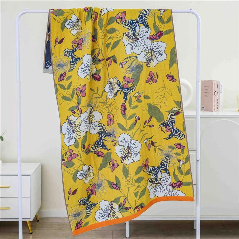 DecorBites™ Cat Bath Towel - 100% Cotton Four-layer Gauze 75*160 CM - High Quality for Adults
