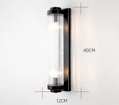 DecorBites™ Black Gold Crystal Wall Lights Modern LED Sconce for Bedroom Living Room