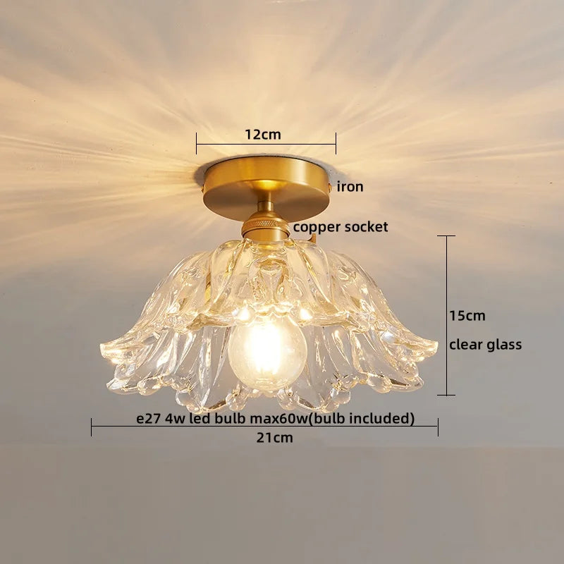 DecorBites™ LED Glass Ceiling Lamp for Interior Decor