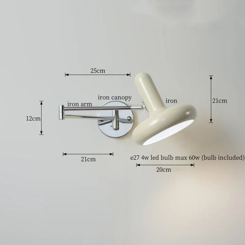 DecorBites™ Black Iron LED Wall Sconce for Home Decor - Modern Nordic Style