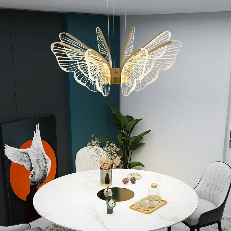 DecorBites™ LED Butterfly Ceiling Chandelier - Luxury Pendant Light for Bedroom, Living & Dining Room