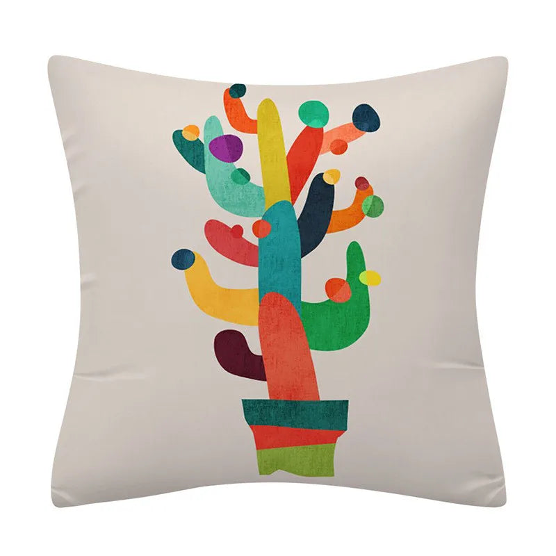 DecorBites™ Geometry Pattern Cushion Cover Polyester Cotton Sofa Pillowcase Home Decor