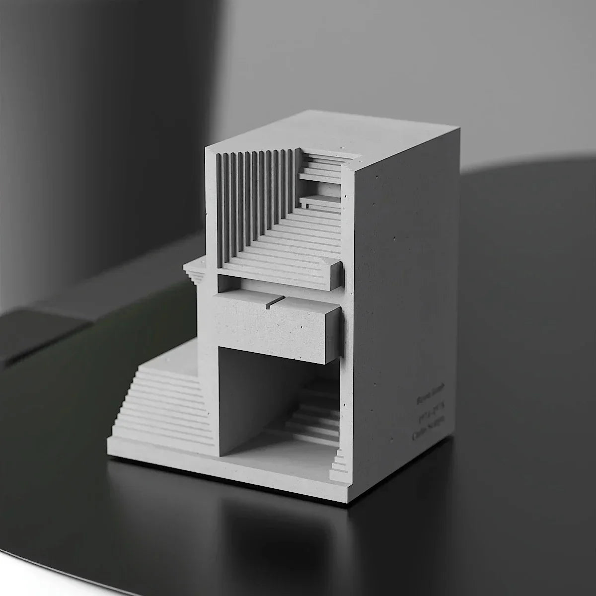 DecorBites™ Concrete Home Decoration: Brian Family Cemetery Model for Living Room Desktop.