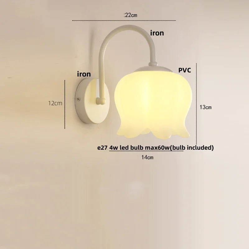 DecorBites™ Iron LED Wall Sconce Pull Chain Switch Stair Light Fixtures for Modern Home