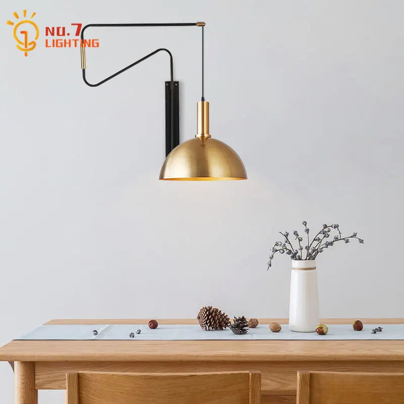 DecorBites™ Copper Adjustable Wall Lamp LED E27 for Living Room