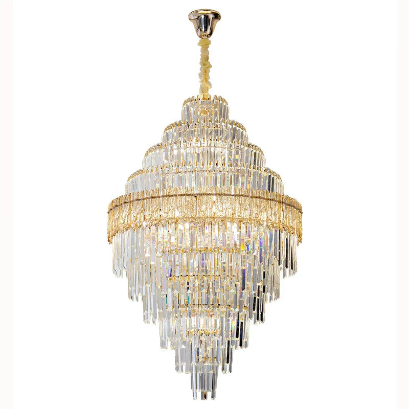 DecorBites™ Elegant Crystal Chandelier: Modern European Lighting for Living, Dining & Bedroom