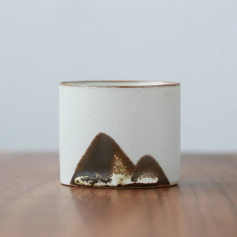 DecorBites™ Japanese Ceramic Tea Coffee Cup Porcelain Drinkware Mug - Single Pottery