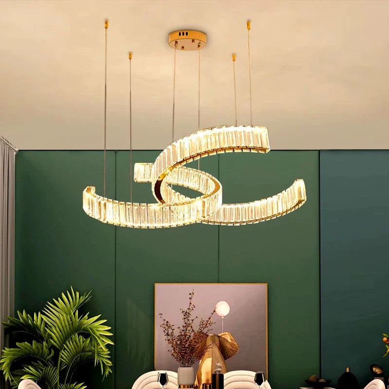 DecorBites™ Crystal Chandelier for Modern Home Decoration and Interior Lighting
