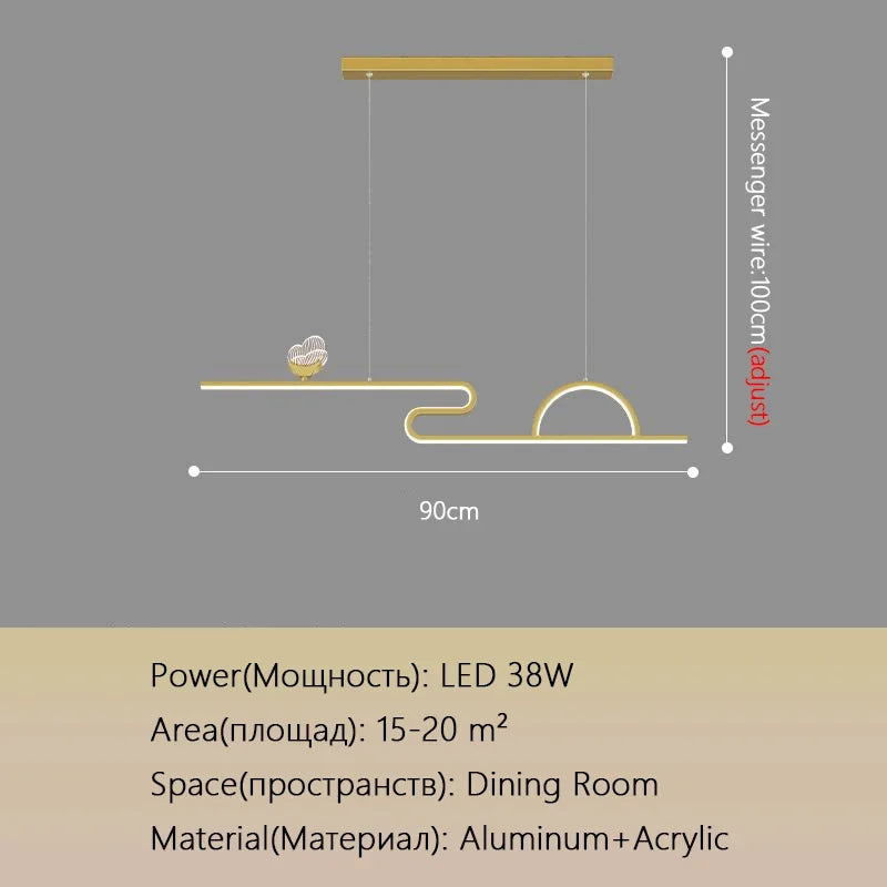 DecorBites™ Butterfly Chandelier: Modern Minimalist Pendant Lamp for Dining Room, Study, Bar