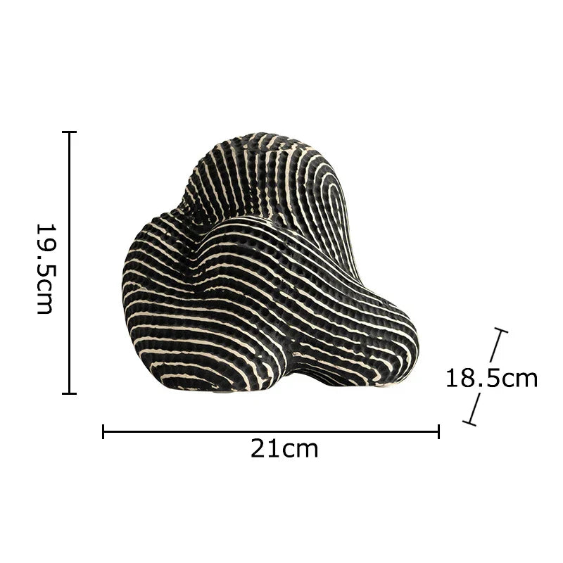 DecorBites™ Abstract Ceramic Rockery Sculpture Ornament for Aesthetic Desk Decoration