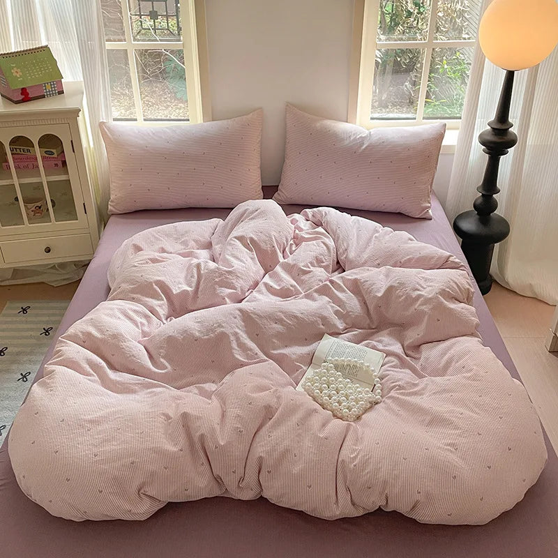 DecorBites™ Double-Layer Cotton Bedding Set - High-Quality, Ultra Soft Quilt Set