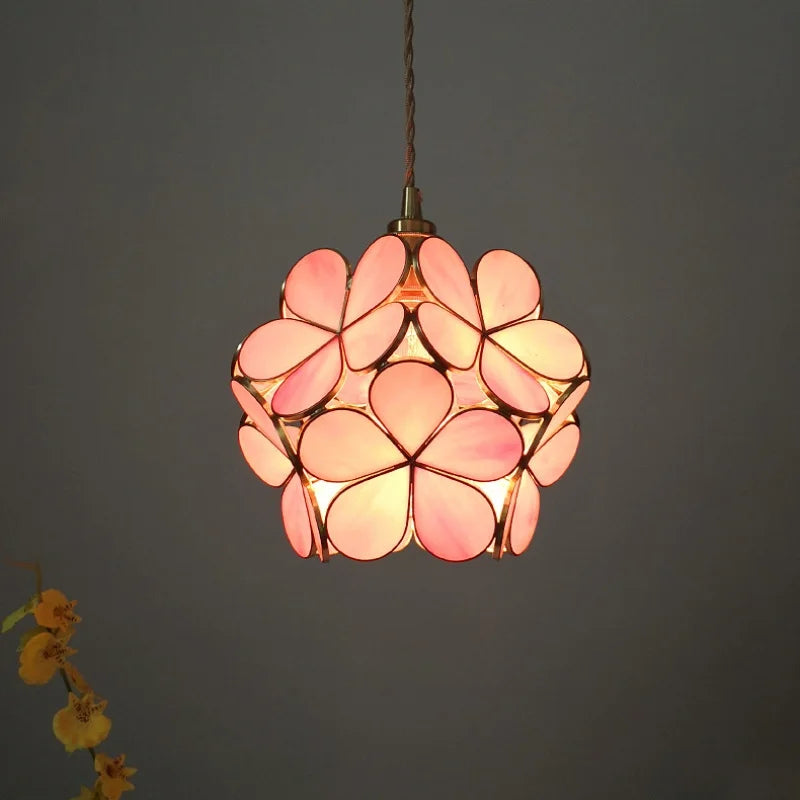 DecorBites™ Glass Flower LED Pendant Light Fixture for Modern Luxury Home Decor