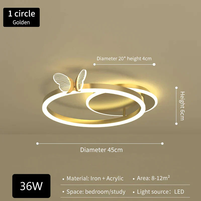 DecorBites™ Butterfly Crystal Chandelier: Modern Nordic Light Luxury for Living Room, Dining Room, Bedroom