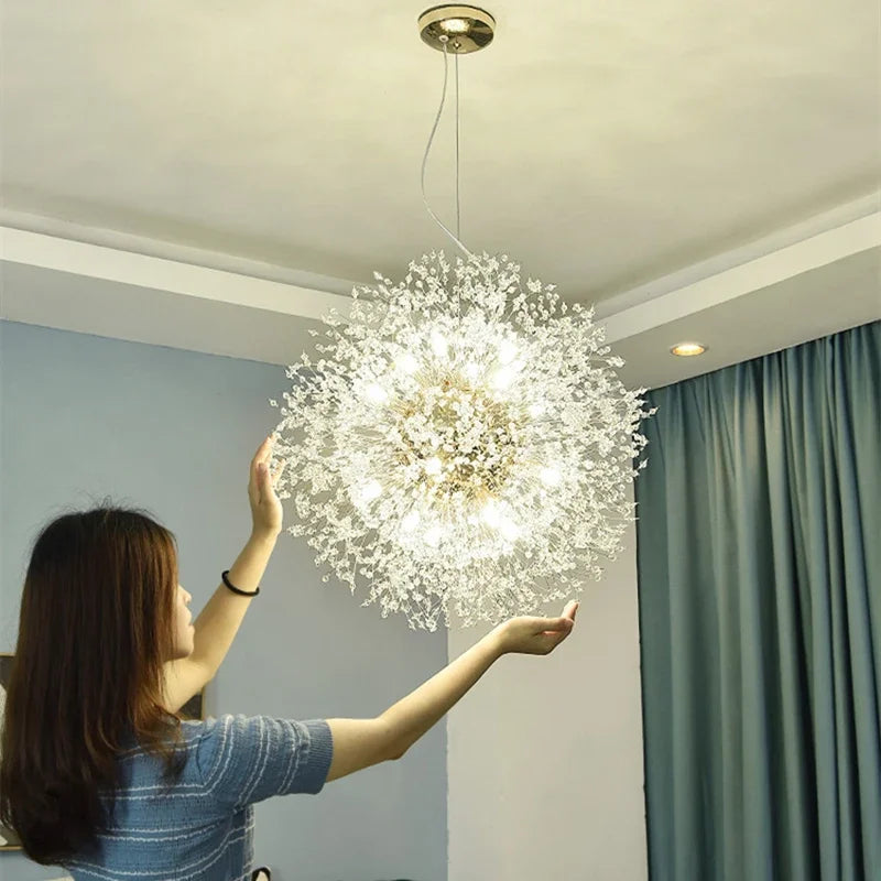 DecorBites™ Dandelion Chandelier LED Pendant Lamp for Dining Room Bedroom Shops