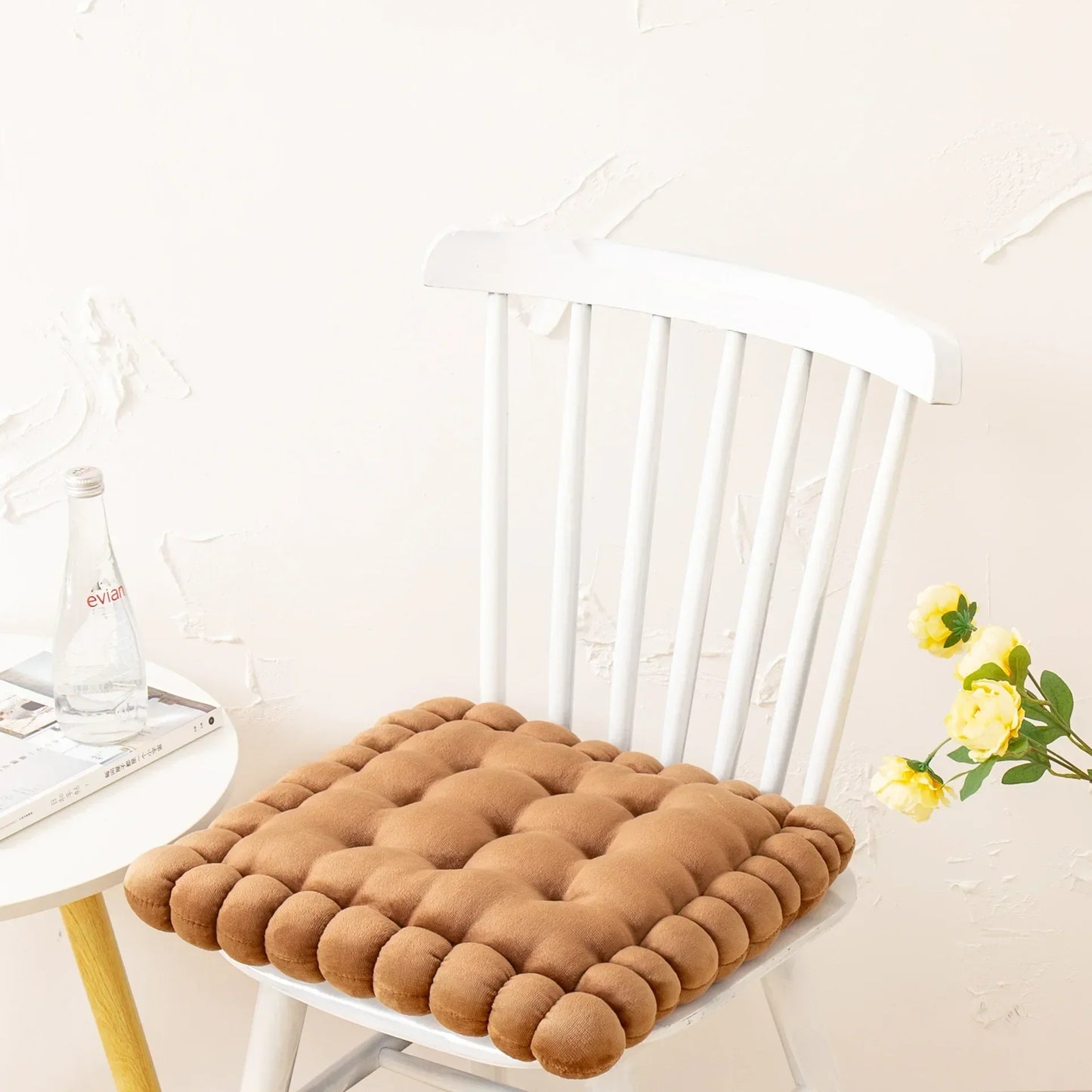 DecorBites™ Cookie Biscuit Cushion Soft Square Pillow for Living Room Chair Decor