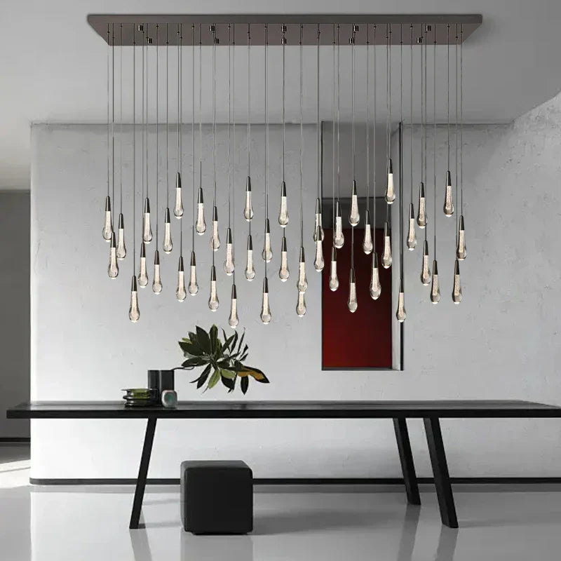 DecorBites™ Crystal Ceiling Pendant Lights for Dining Room, Luxury Designer Foyer Decor Lighting
