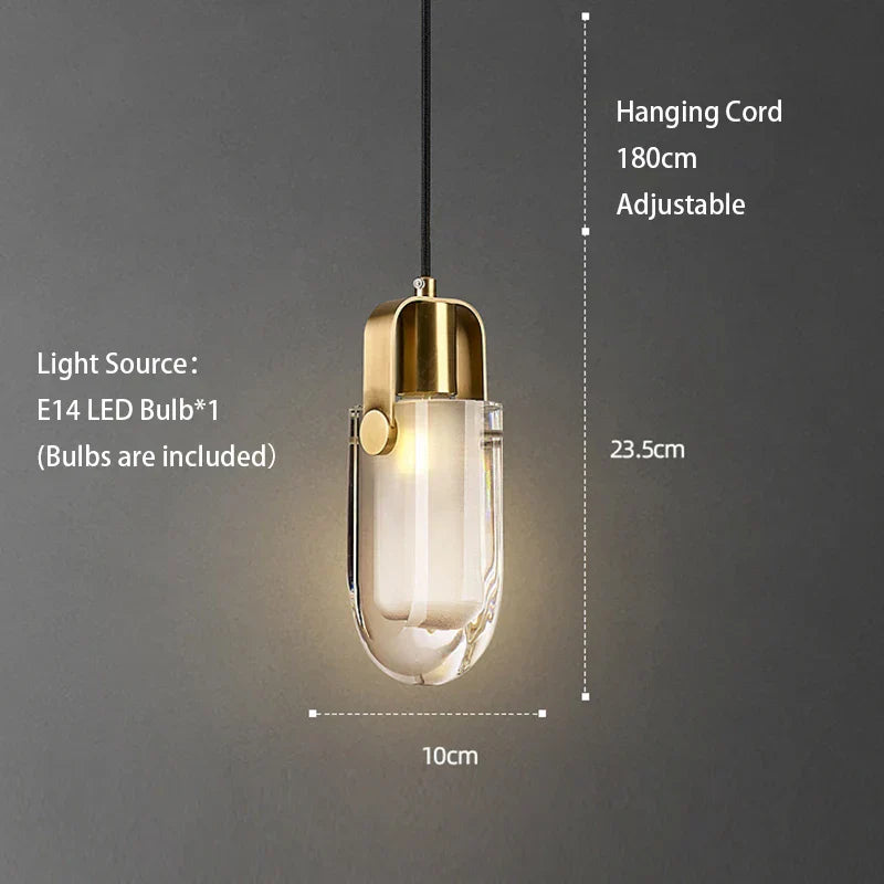 DecorBites™ Crystal LED Ceiling Chandelier: Modern Trendy Bedroom Pendant Light