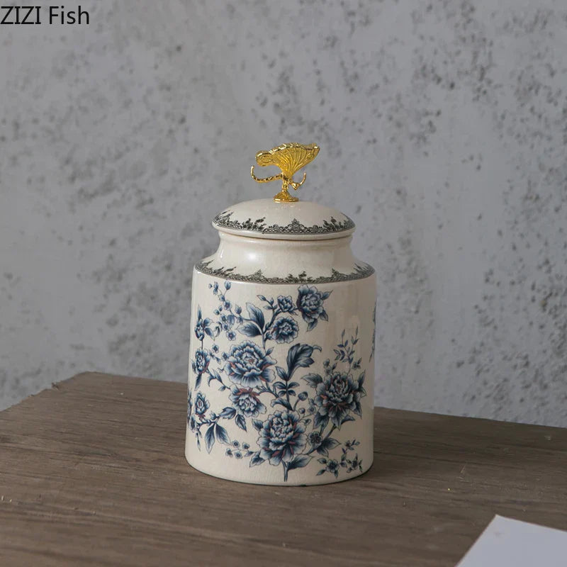 DecorBites™ Dragonfly Lid Storage Jar - Round Cosmetic Jewelry Box Candy Pot Aroma Can
