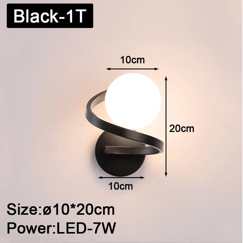 DecorBites™ Black Copper LED Wall Lights for Bedroom - Nordic Wall Sconce Decro