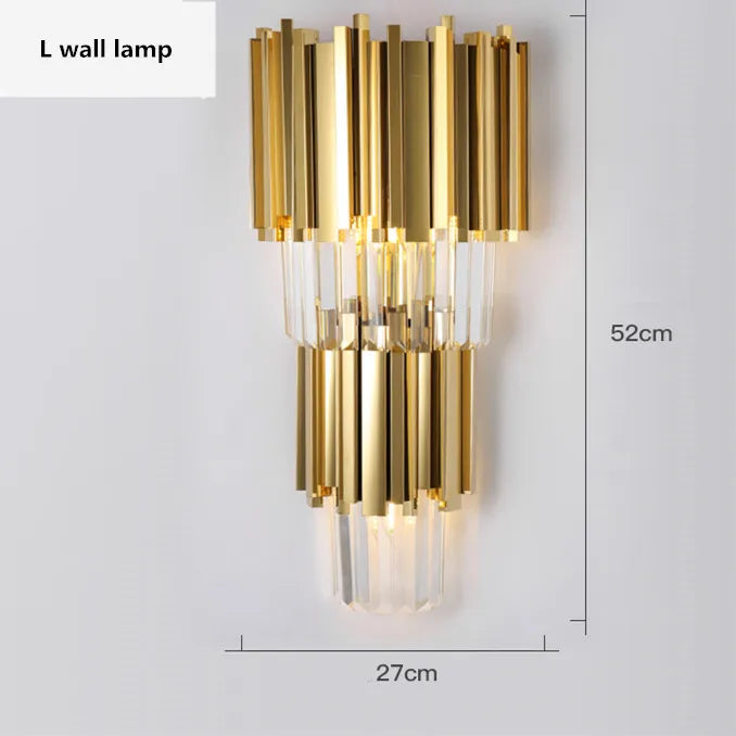 DecorBites™ Crystal LED Pendant Lights: Luxury Gold Plating Metal Hanging Lamp for Living, Dining, Bedroom