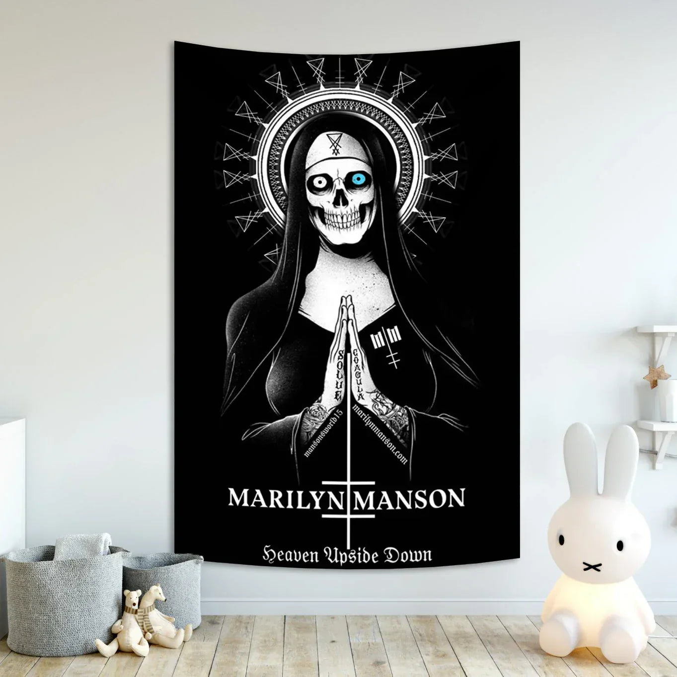 DecorBites™ Baphomet Poster Tapestry Satanist Home Room Decor