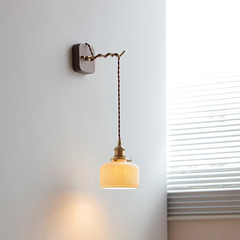 DecorBites™ Ceramic LED Wall Light: Japanese Style Fixture, Home Decor for Bedroom & Living Room