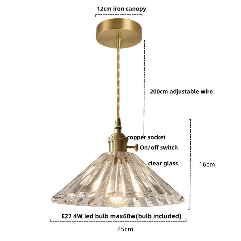 DecorBites™ LED Pendant Lamp Clear Glass Sconce Modern Minimalism Stair Light