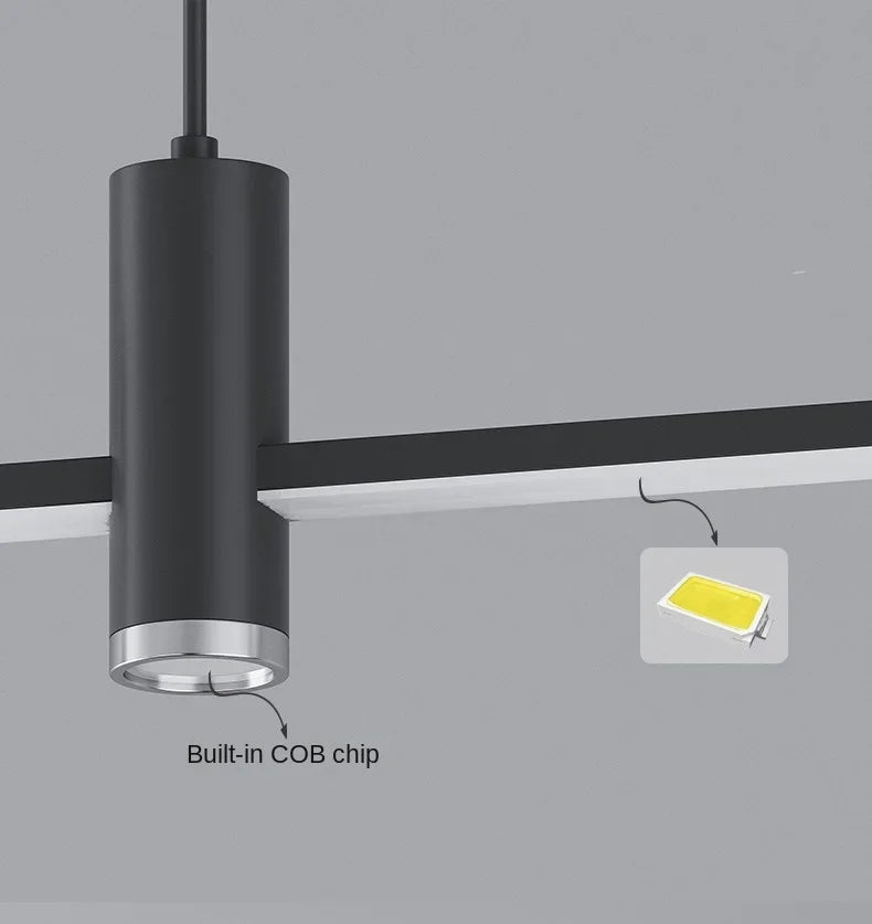 DecorBites™ Black Gold LED Pendant Lights for Modern Minimalist Dining Room Chandelier