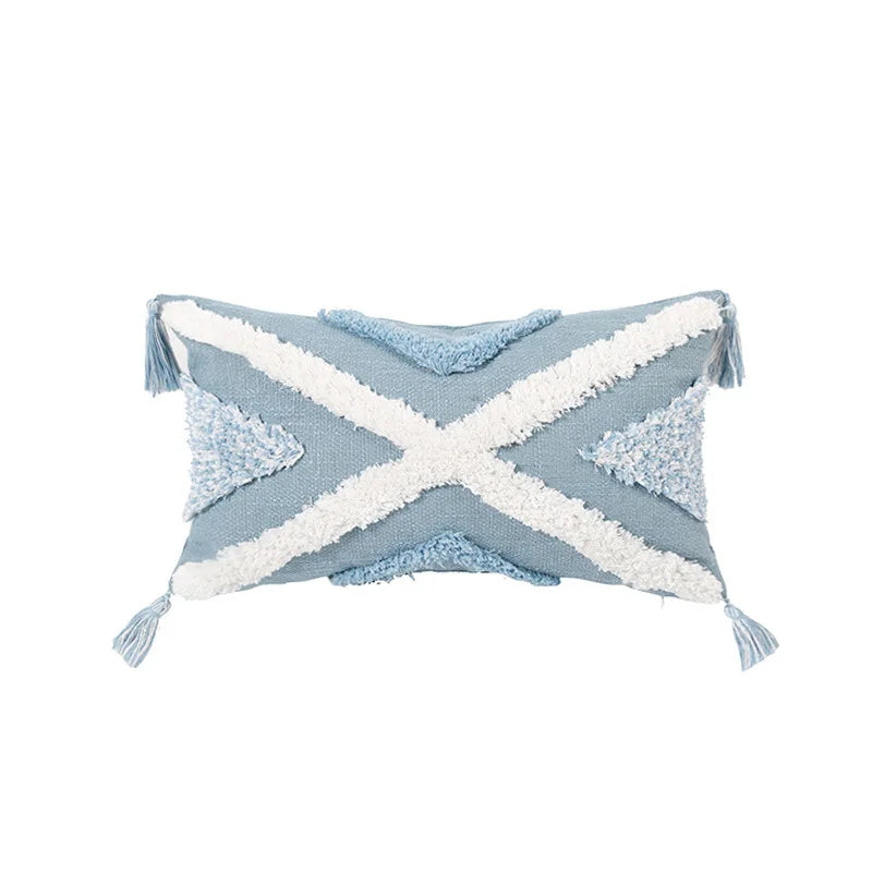 DecorBites™ Diamond Tufted Blue Cushion Cover for Sofa Bed 45x45cm/30x50cm