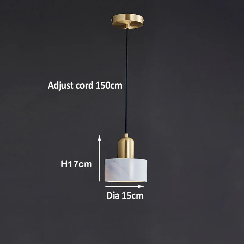 DecorBites™ Green Marble Pendant Light: Luxury Hanging Lamp for Dining Room, Bedside, Hotel.