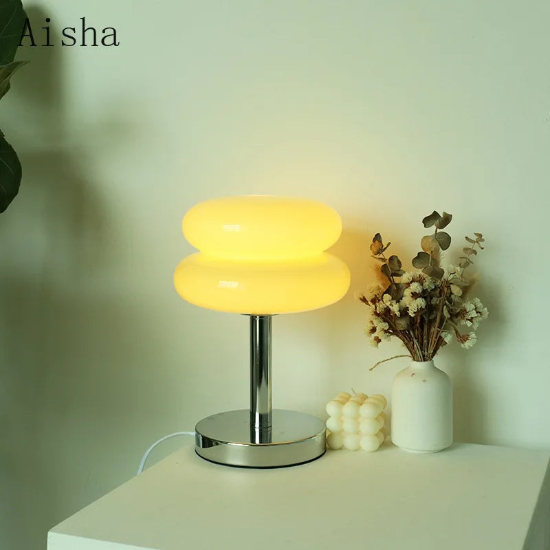 DecorBites™ Bauhaus Glass Table Lamp | Modern Desktop Decoration for Home, Bedroom, Living Room