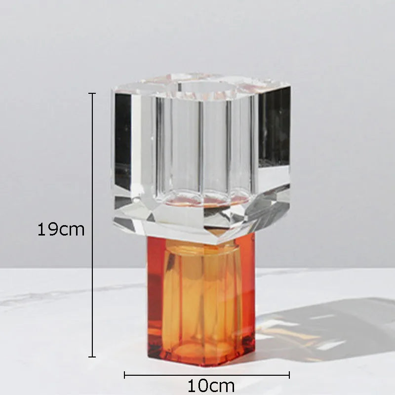 DecorBites™ Crystal Clear Glass Vase for Potted Plants and Floral Arrangements