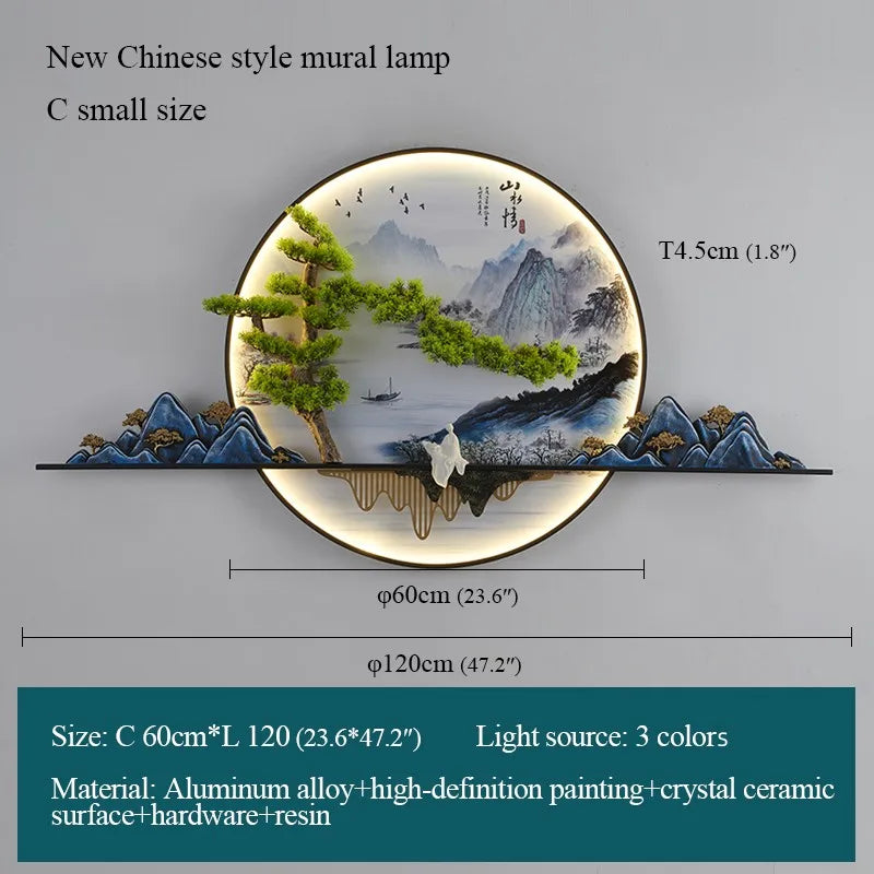 DecorBites™ 3D Landscape LED Picture Lamp for Home Decor - Modern Chinese Style