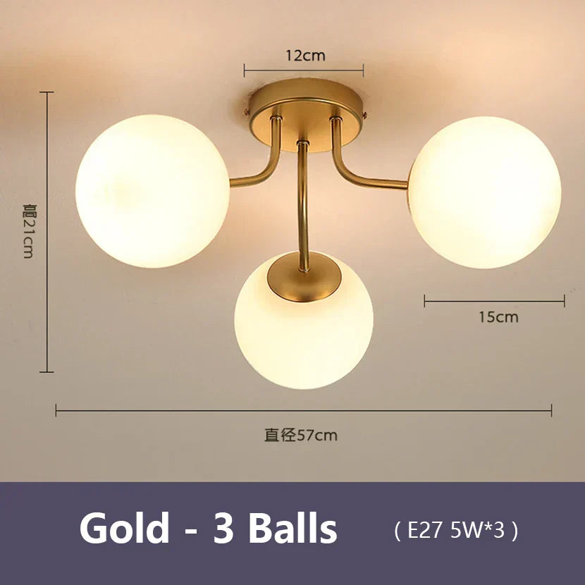 DecorBites™ Bubble Glass LED Ceiling Light for Living Room Bedroom Kitchen Dining