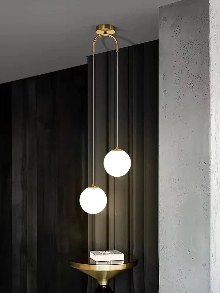 DecorBites™ Gold Glass LED Pendant Chandelier for Dining Room and Bedroom