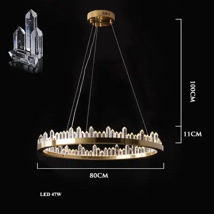 DecorBites™ Arrow Crystal LED Chandelier: Modern Living Room Dining Table Bedroom Home Light